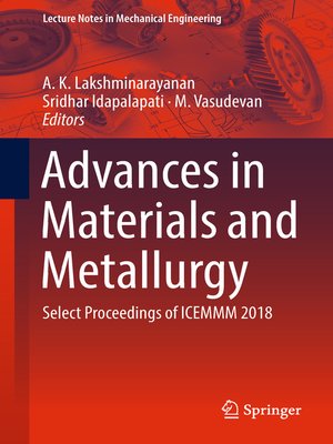 cover image of Advances in Materials and Metallurgy